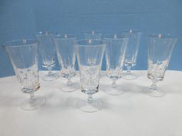 Set of 8 Gorham Cut Crystal Cathedral Pattern 7 1/4" Iced Tea Glasses, Circa 1969-80- Est. $239