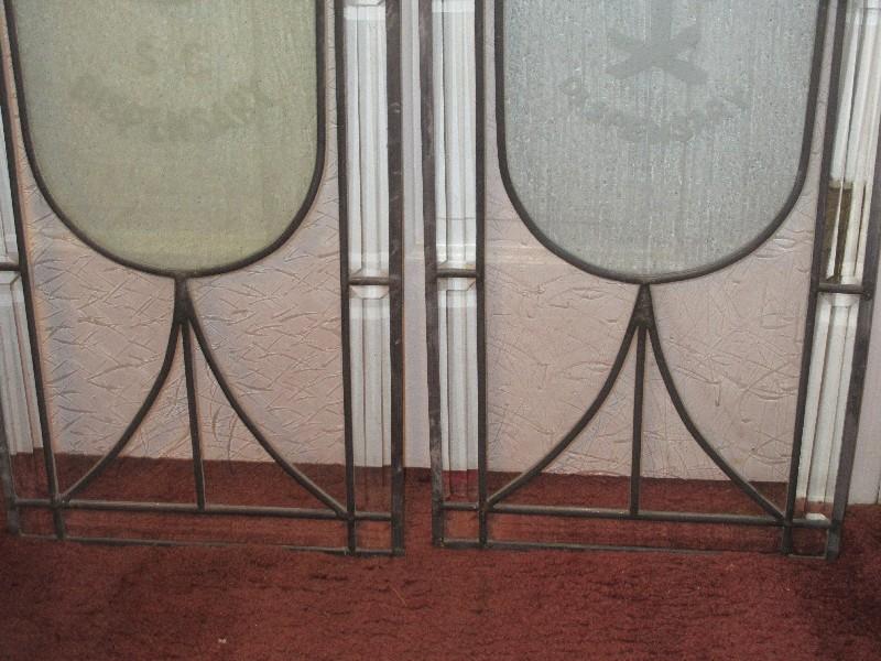 Set of 2 Beveled Glass Panels w/SC Dispensary Palmetto Tree, Other SC Dispensary Logo