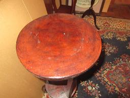 Rustic Pine 35 1/2"H Plant Stand w/Lower Shelf on 3 Legs