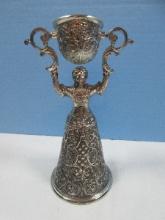 Silverplate Wedding Service Marriage Cup/Double-Cup Wedding Goblet Figural Woman