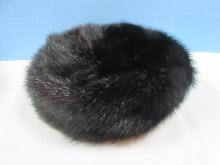 New York Freiman Original Mink Fur Pill Box Hat Mid Century Fashion Statement in Box