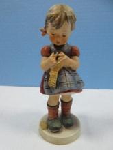 Collector MI Hummel Geobel "A Stitch in Time" Girl Knitting A Sock 6 1/2" Figurine #255 Last