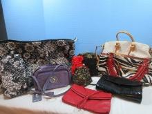 Lot Dooney and Bourke Dillen Double Pocket Satchel Bag Grain Gold Tone Hardware