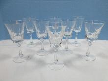 Set of 8 Gorham Cut Crystal Cathedral Pattern 6 3/8" Wine Glasses, Circa 1969-80- Est. $145