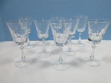 Set of 8 Gorham Cut Crystal Cathedral Pattern 6 3/8" Wine Glasses, Circa 1969-80- Est. $145