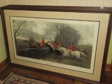 Grandiose Fores's National Sport Fox- Hunting Series Plate 4 Titled "The Kill" Water Color Block