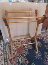 Vintage Pine French Country Quilt Rack Stand- 32"H x 24"W x 15"