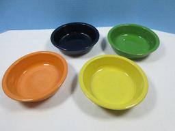 Set of 4 Homer Laughlin China Co. Fiesta Ware Coupe 5 5/8" Cereal Bowls Various Colors