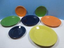 7pcs Homer Laughlin China Co. Fiesta Ware Dinner Plates(10 1/2"D), & 7 1/4" Plates
