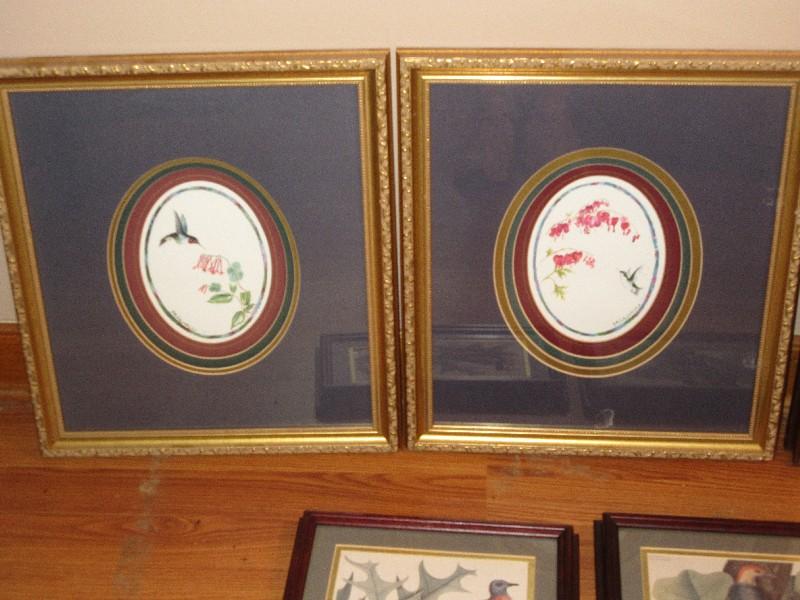 Collection 9 Bird Ltd Edition Signed Lithographs, Vintage Bird Prints & 2 Hummingbirds &