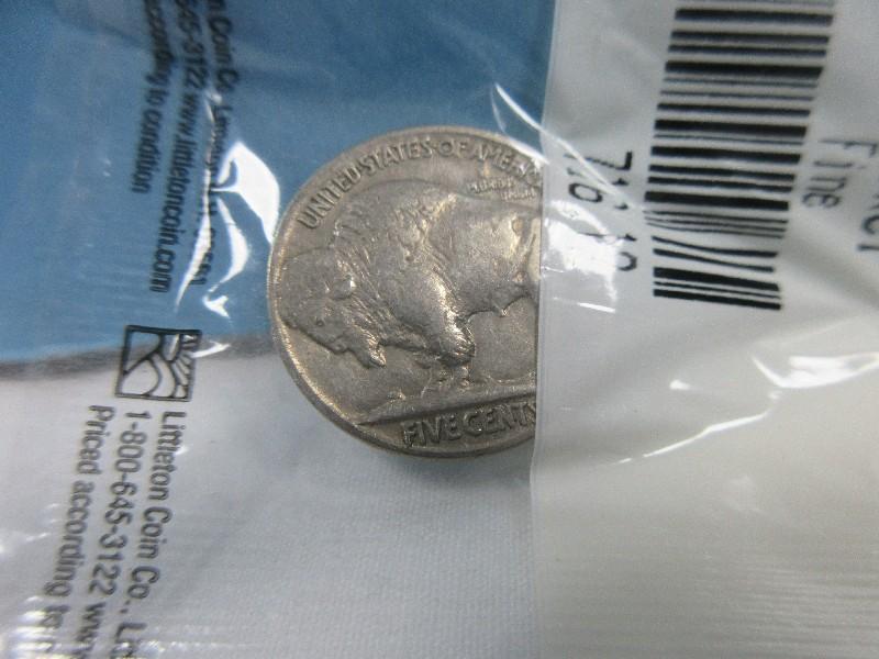 Collector's US Coins Graded 1936 Buffalo Nickel Fine Collection The First State 5 Quarters of US