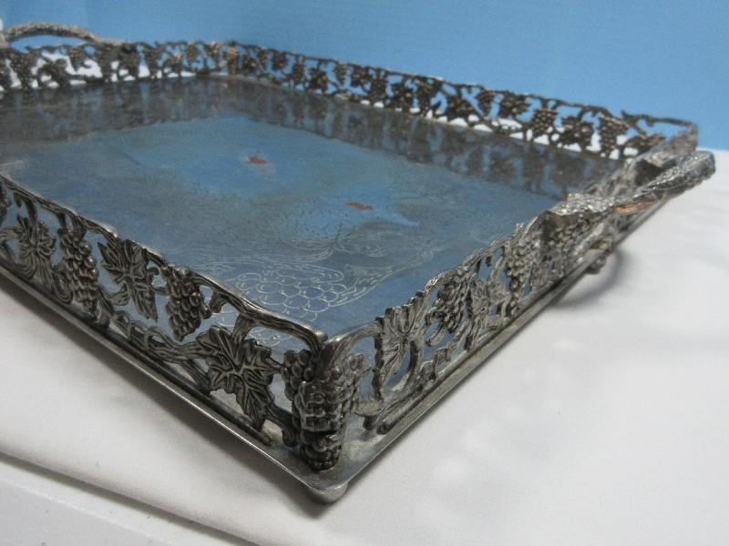 Antique Silver Plate Pairpoint Mfg. Co. Quadruple Plate 10" Naturalistic Ivy Vine Holder