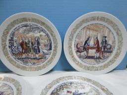 Lot Porcelain Mustache Cup & Saucer Likely Nippon Mark, 2-Fine China Concorde Floral Center