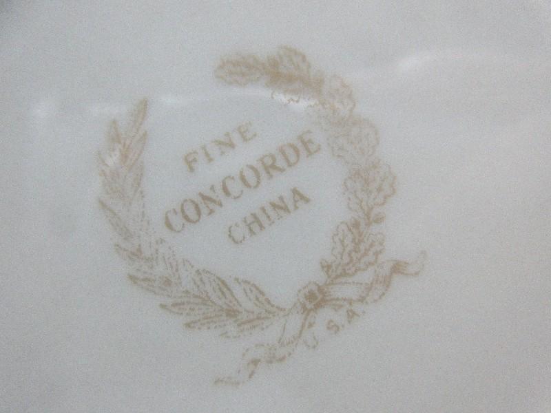 Lot Porcelain Mustache Cup & Saucer Likely Nippon Mark, 2-Fine China Concorde Floral Center