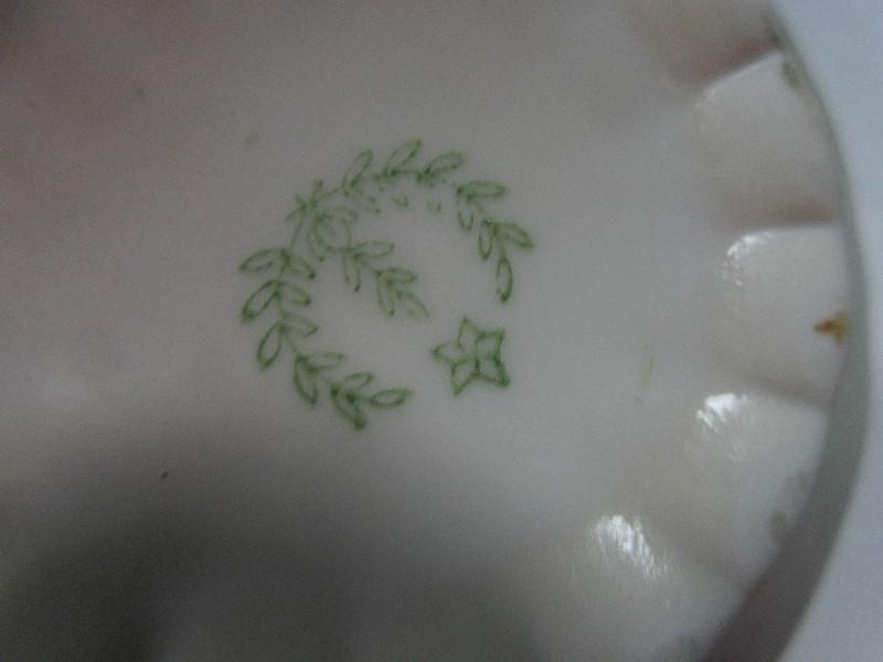 Lot Porcelain Mustache Cup & Saucer Likely Nippon Mark, 2-Fine China Concorde Floral Center