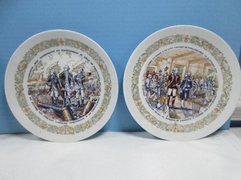 Lot Porcelain Mustache Cup & Saucer Likely Nippon Mark, 2-Fine China Concorde Floral Center