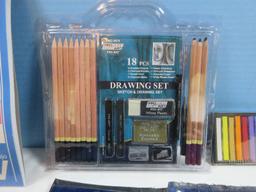 Lot Charvoz No. 877-P Engineering Drawing Drafting Set in Case, 18pc Pro Art Drawing Set-NIP