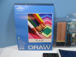 Lot Charvoz No. 877-P Engineering Drawing Drafting Set in Case, 18pc Pro Art Drawing Set-NIP