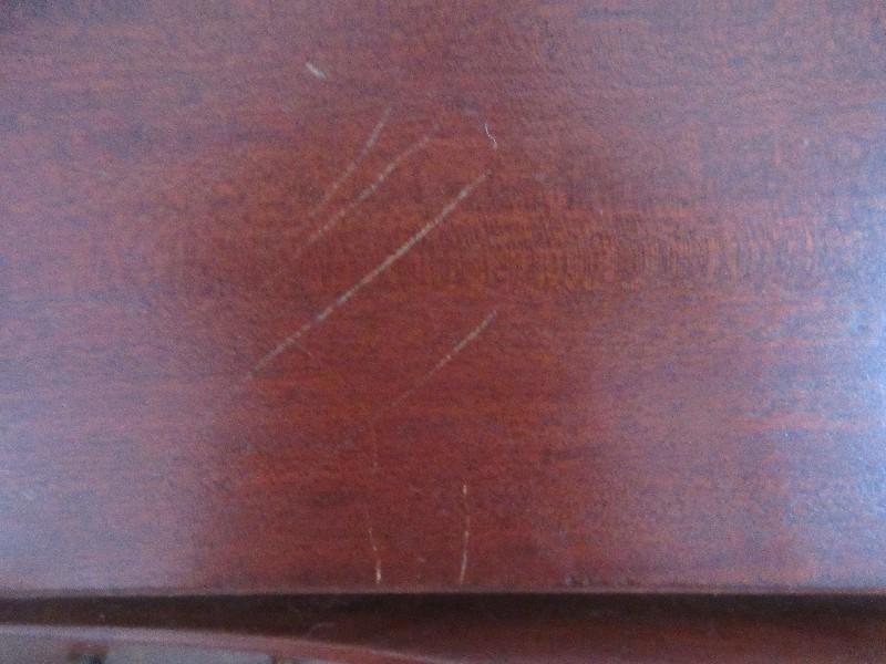 Mahogany Slant-Front Secretary Desk Fitted Interior Pigeon Holes, Bowfront Dovetail Drawer on