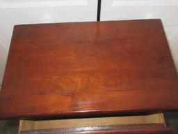 5 Drawer Accent Chest w/Wooden Pulls & Trim Apron Dark Oak- 35"H x 15 3/4" x 9 1/2"