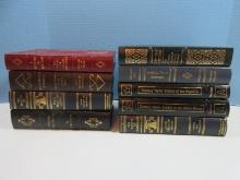 Collector Set of 7 The Waston Press Books Bound in Genuine Embossed Leather The Library of