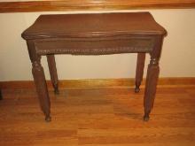 Antique Flip-Top Console/Game Table Mahogany English Regency Style Early 1900's