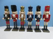 Adorable Collection Set of 6 nutcrackers 12 1/4" Conductor & 5 Musicians w/Various Instrument