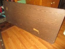 6ft Folding Metal Table Base Simulated Wood Grain Top