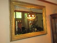 Grandiose French Baroque Stylized Framed Wall D‚cor Beveled Mirror Ornate Detailing Relief