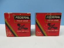Lot 2 Boxes 16 Gauge Federal Field Load 25 Shotgun Shells Per Box F162, 2 3/4 Dram. Equiv.