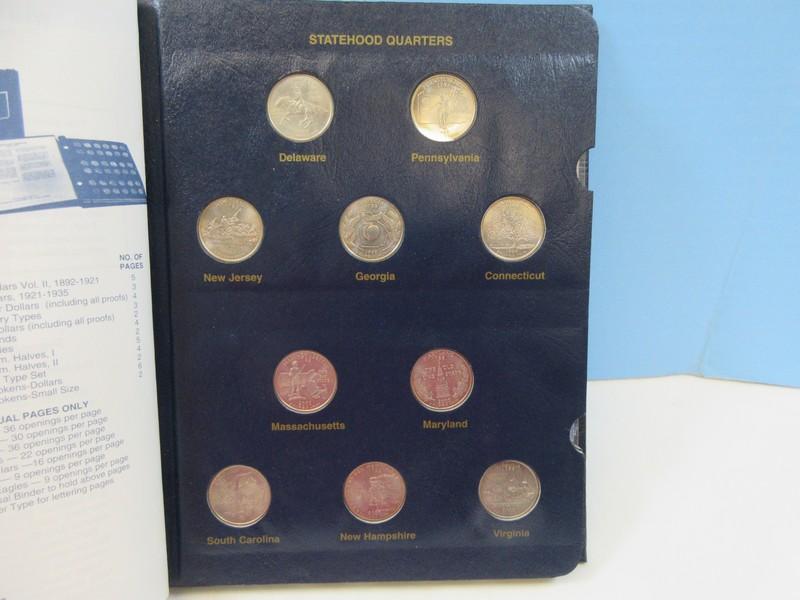 Awesome Whitman Classic Statehood Quarters Collection Full Coin Album Total 56 Quarters