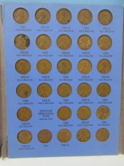 #2 Coin Folder Collection Starting 1941 Lincoln Head Cent Wheat Penny Coins Fully Complete