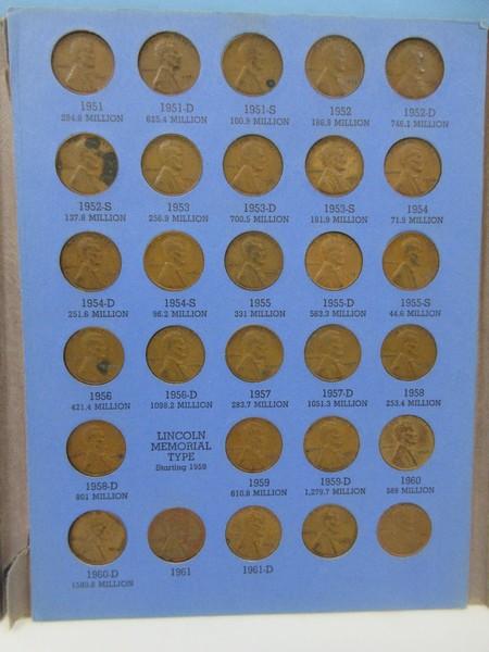 #2 Coin Folder Collection Starting 1941 Lincoln Head Cent Wheat Penny Coins Fully Complete