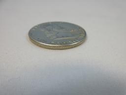 1963 Franklin Silver Half Dollar Coin Liberty Bell Philadelphia No Mint Mark Wgt. 12.5 G