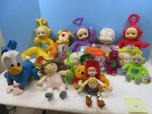 Lot Collectible Plush Toys Russ "Chuckles" Teletubbies, Barney, B.J., Disney Jessie, 3 Rugrats