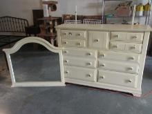 Vaughan Collection Bassett Furniture Tall 9 Drawer Dresser Country Farmhouse Style