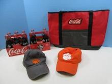 Collectibles Coca-Cola Red/Black/Grey Tote Bag, 2 Clemson Embroidery Tiger Paw Logo