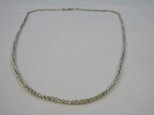 Sterling Silver 20" Rope Chain Necklace Wgt. 6 G