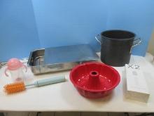 Lot Commercial Aluminum Cookware 8 Qt. Stock Pot, Camerons Gourmet Mini Stovetop