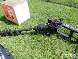 Quick Hitch hyd skid steer post hole auger (unused)