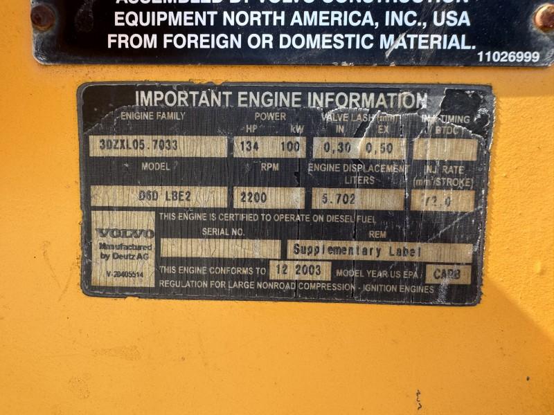 Volvo L70E Loader,  SN: L70EV60342, (5,146 Hours