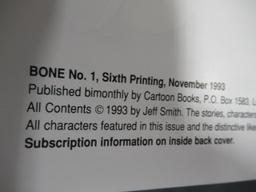Bone #1 Signed by Jeff Smith