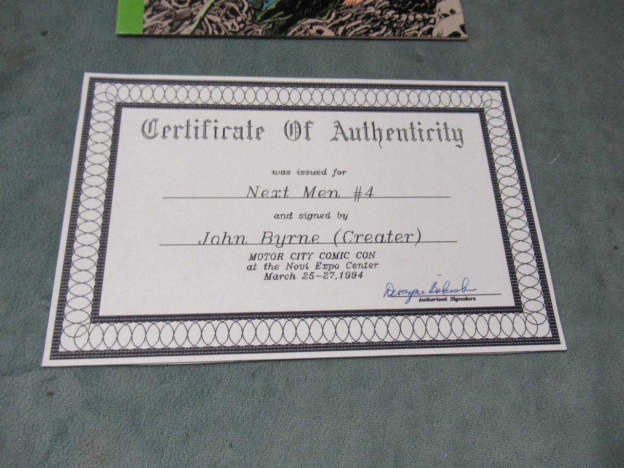 Next Men #0,1,2,4 Signed by John Byrne