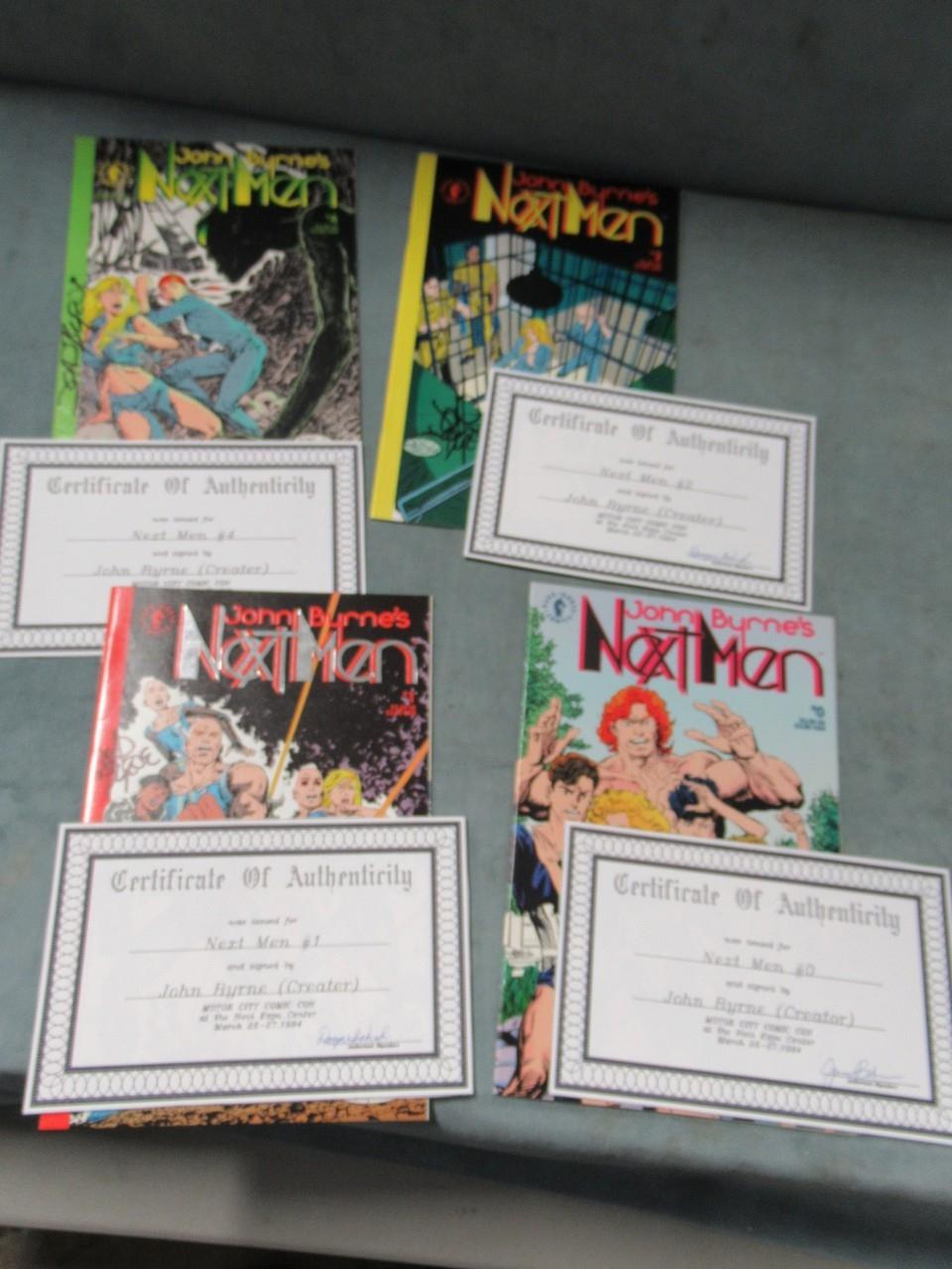 Next Men #0,1,2,4 Signed by John Byrne