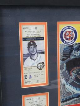 1968 Detroit Tigers Framed Program W/Autographs!