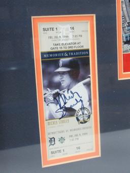 1968 Detroit Tigers Framed Program W/Autographs!