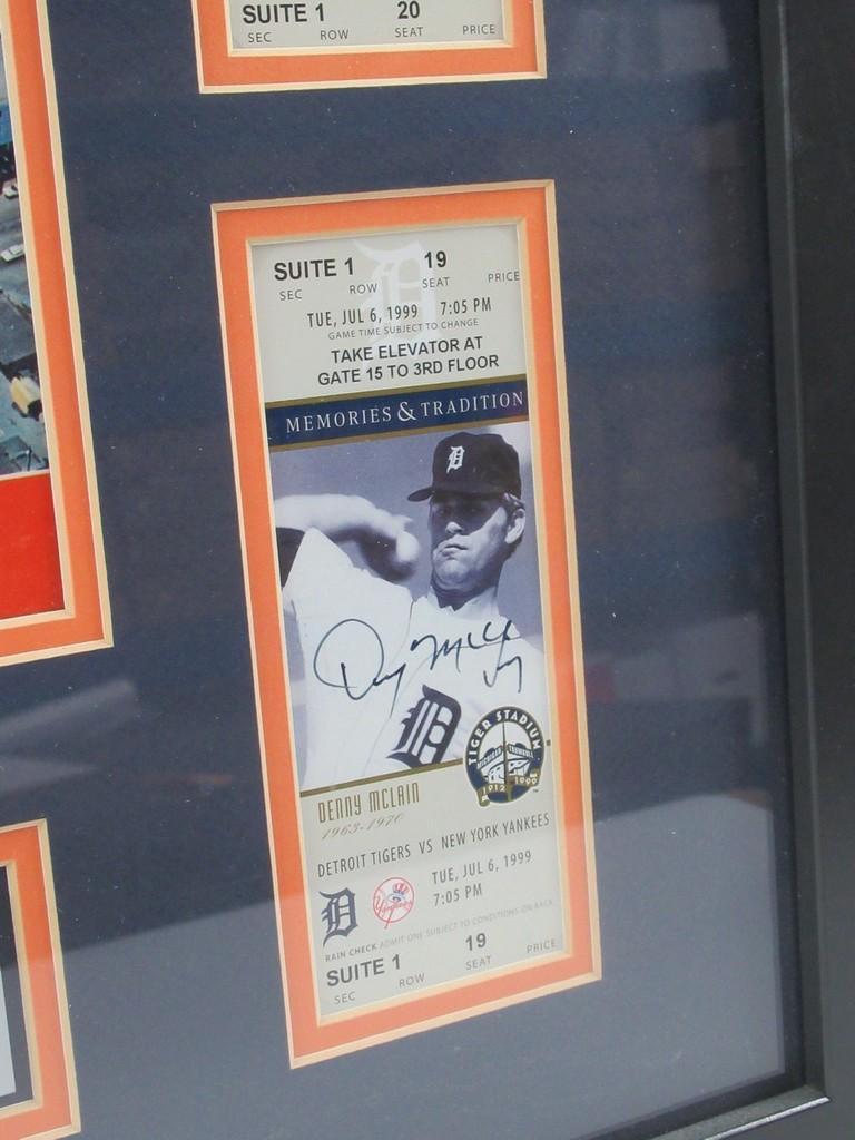 1968 Detroit Tigers Framed Program W/Autographs!