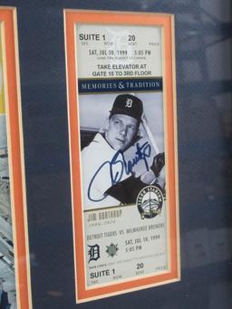 1968 Detroit Tigers Framed Program W/Autographs!