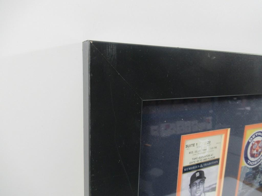 1968 Detroit Tigers Framed Program W/Autographs!