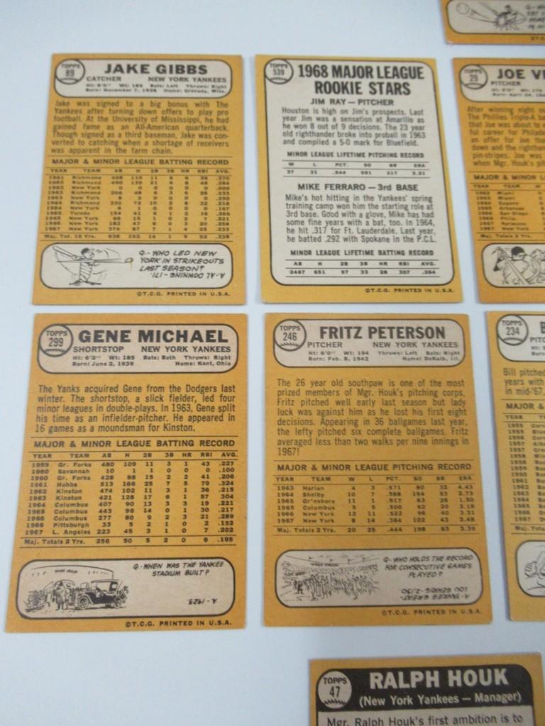 1968 Topps Baseball New York Yankees Team Set